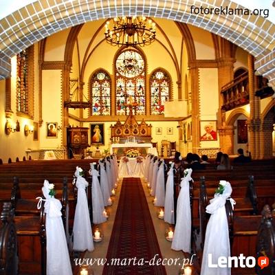 Dekoracje ślubne MARTADECOR kościół Trojmiasto