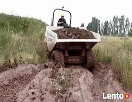 wynajem wozidło Terex 4x4 koleba z kabiną o ład 9t do