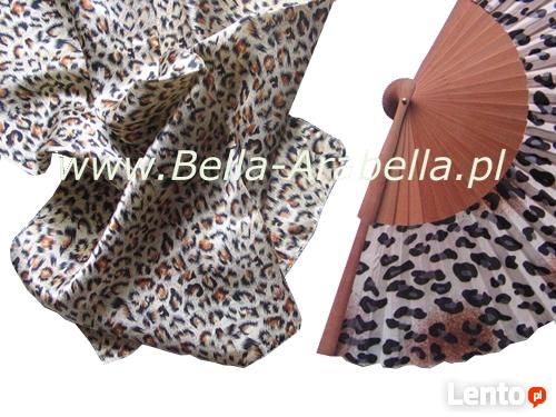 wachlarze w kompletach z APASZKAMI - wzór DZIKIE KOTY