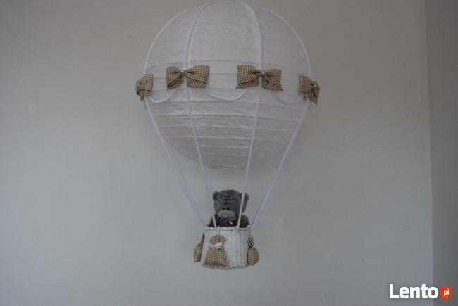 Lampa Sufitowa Dziecięca Latający Balon Beżowa Kratka