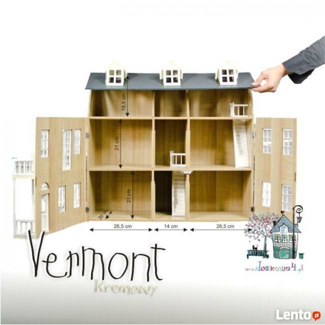 Drewniany DOMEK dla LALEK skala 1:12 kolekcjonerski