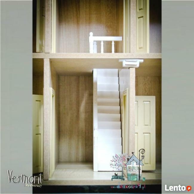 Drewniany DOMEK dla LALEK skala 1:12 kolekcjonerski