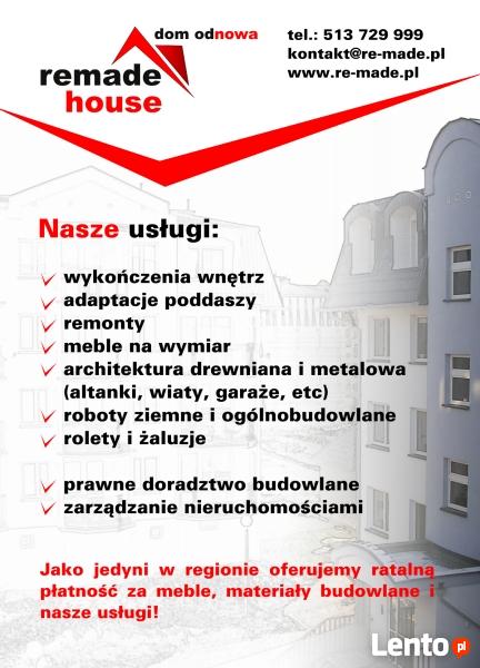 REMADE House - REMONTY, WYKOŃCZENIA wnętrz pod klucz