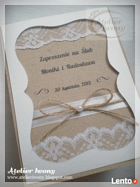 Atelier Iwony - Ręcznie robione zaproszenia ślubne