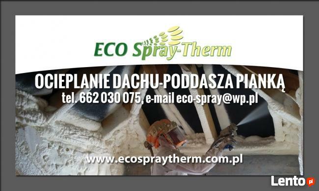 Ocieplenie dachu poddasza pianka PUR