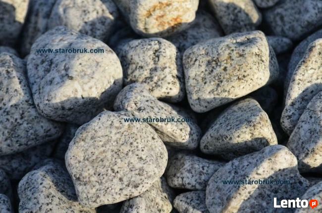 Otoczak granitowy łaciaty nakrapiany dalmatyńczyk do ogrodu