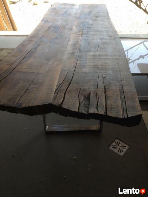 Stół drewno i stal industrialna loft