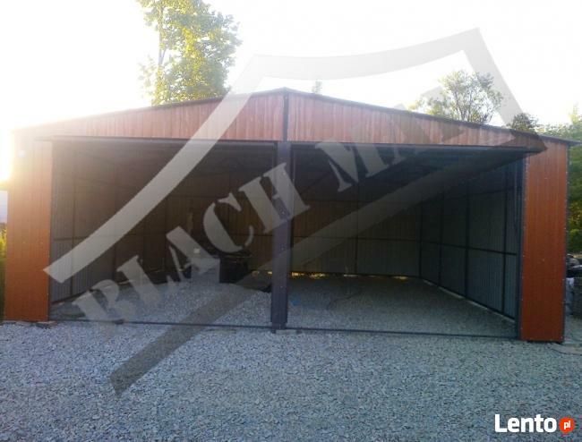 Garaż blaszany garaże blaszane 7x8 KOLOR dwuspad PRODUCENT
