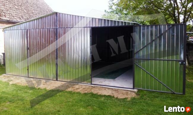 Garaż blaszany garaże blaszan 6x6 dwuspad producent BLACHMAR