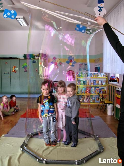 Bańki mydlane - magiczne sztuczki, zamykanie w bańce, XXL