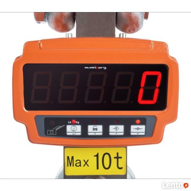 Waga magazynowa hakowa na akumulator 10 ton 2 piloty