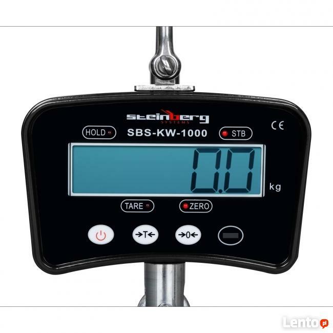 Waga hakowa 1 tona wisząca przemysłowa dźwigowa czarna