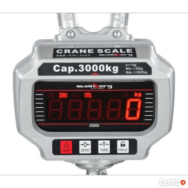 Waga przemysłowa hakowa 3tony / 1kg LED