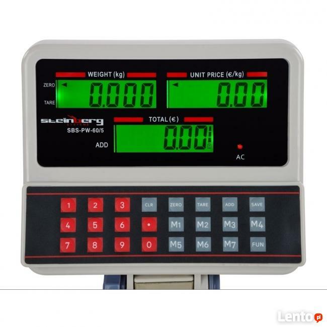 Waga cenowa kalkulacyjna do sklepu 60kg/ 5g LCD