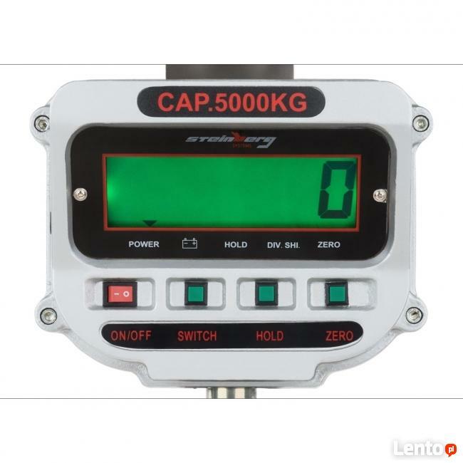 Waga hakowa magazynowa przemysłowa 5 ton / 1 kg LCD + pilot