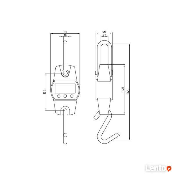 Waga hakowa magazynowa myśliwska 300kg czarna