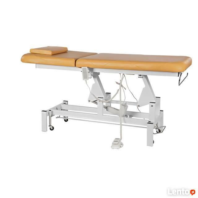 Łóżko do masażu elektryczne wytrzymała leżanka beżowa