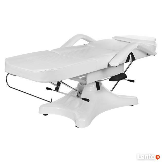 Fotel kosmetyczny łóżko do masażu wytrzymałe białe