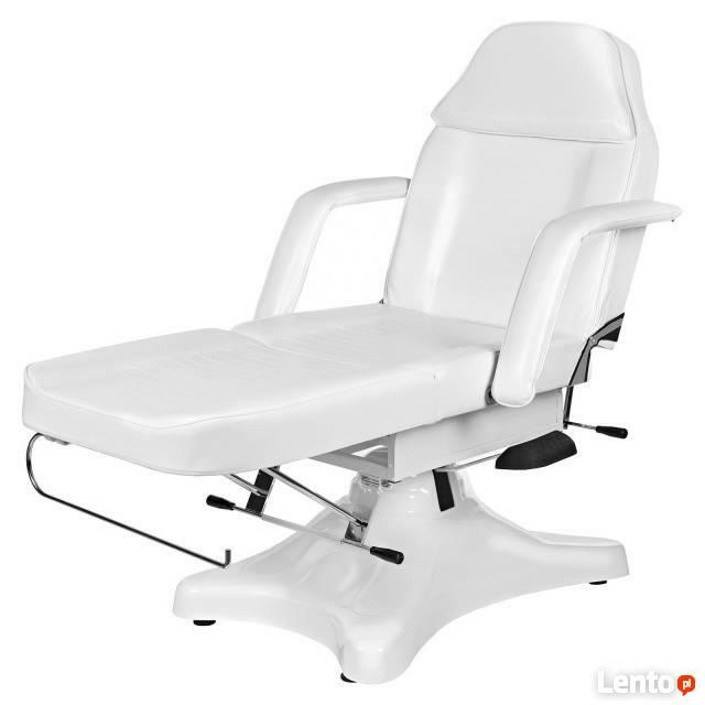 Fotel kosmetyczny łóżko do masażu wytrzymałe białe