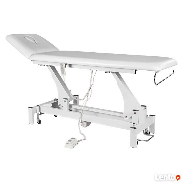 Elektryczne łóżko do masażu wygodne wytrzymałe białe