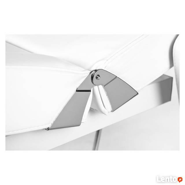 Fotel kosmetyczny regulowany pedicure do zabiegów biały