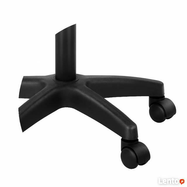 Taboret stołek obrotowy na kołach biały