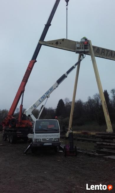 Mycie malowanie dachów i elewacji, wynajem podnośnika