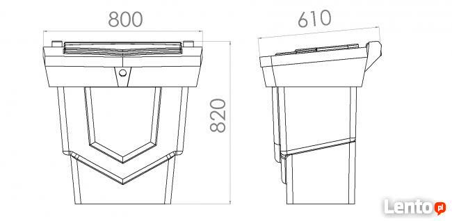 Pojemniki do selektywnej zbiórki , piasek itp 175 l/250 kg