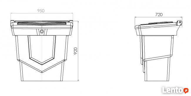 Pojemniki piasek, sól, sorbent - 260 l/370 kg NOWE