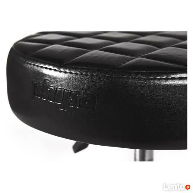 Taboret stołek obrotowy na kołach hoker pikowany