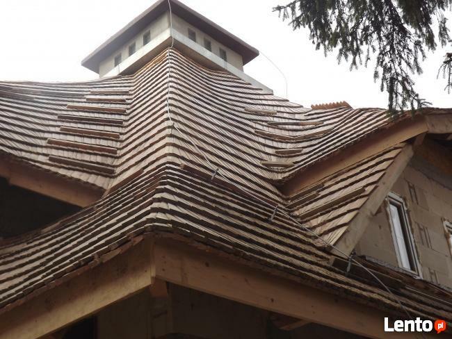 Gonty Drewniane łupane,Modrzewiowe Świerkowe Gont drewniany