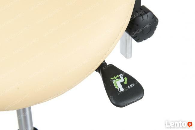 Krzesło siodłowe regulowane obrotowe beżowe kosmetyczne