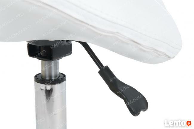 Hoker krzesło siodłowe kosmetyczne obrotowe białe