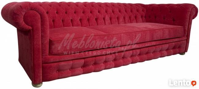 Sofa chesterfield z wygodną funkcją spania