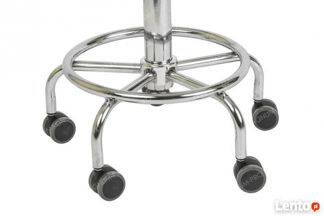 Hoker krzesło siodłowe kosmetyczne obrotowe białe