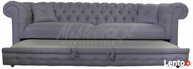 Sofa chesterfield z wygodną funkcją spania