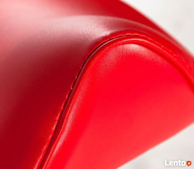 Hoker krzesło siodłowe kosmetyczne obrotowe czerwone