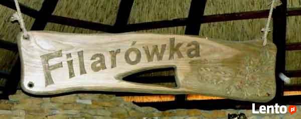 Tablice reklamowe i adresowe - drewniane, ręcznie rzeźbione