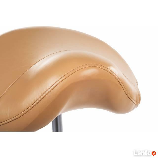 Hoker krzesło siodłowe kosmetyczne obrotowe beżowe