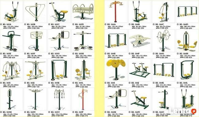 Sprzedaż place zabaw, siłownie, zabawki.