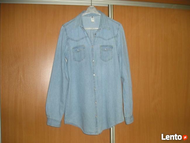 koszula jeansowa, bluzka, legginsy 40