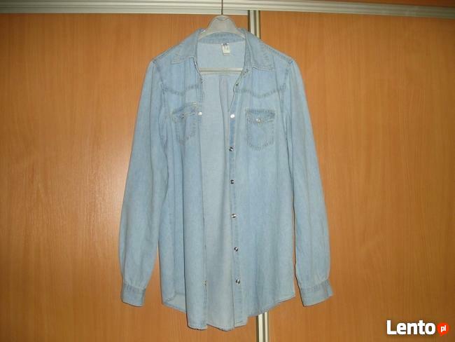 koszula jeansowa, bluzka, legginsy 40