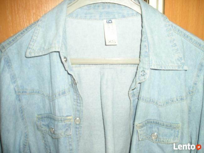 koszula jeansowa, bluzka, legginsy 40