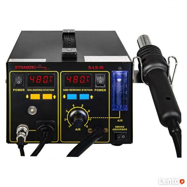 Stacja lutownicza kolba lutownicza + HOT AIR + akcesoria