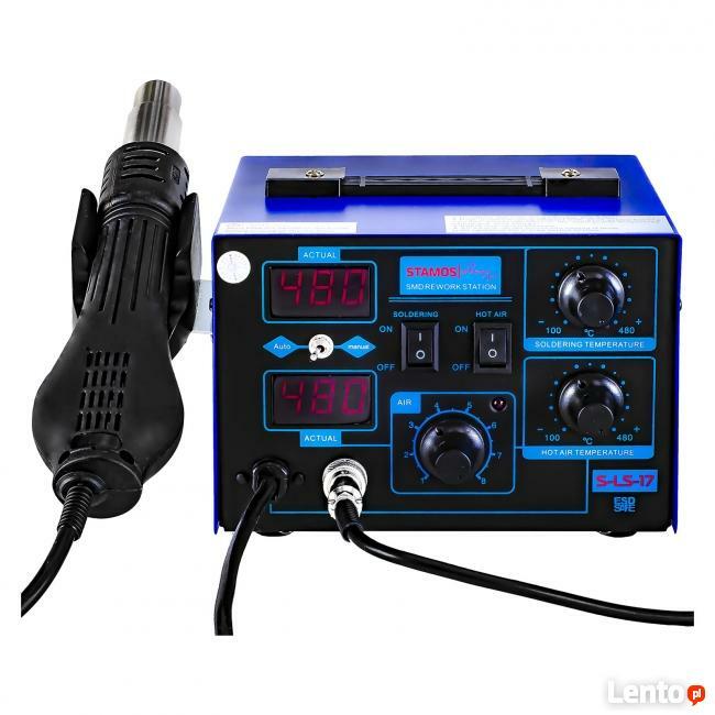 Stacja lutownicza HOT AIR + kolba lutownicza + akcesoria