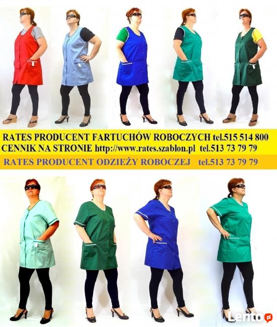 Fartuchy laboratoryjne cena 20 zł. netto RATES Producent
