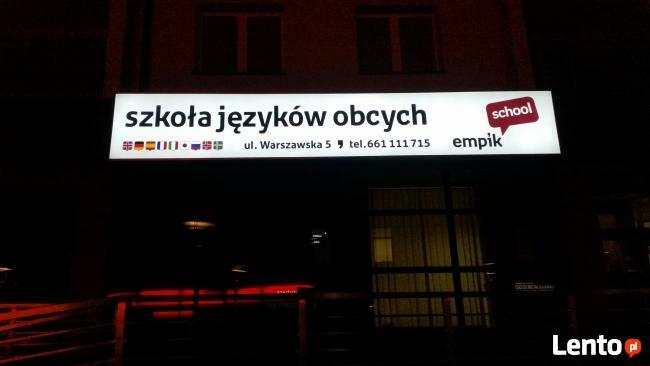 Kaseton led reklama serwis mocne światło szybka realizacjia