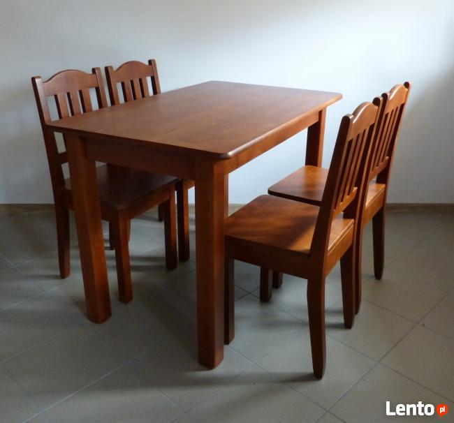 drewniany stół kuchenny 110x70cm z krzesłami do kuchni