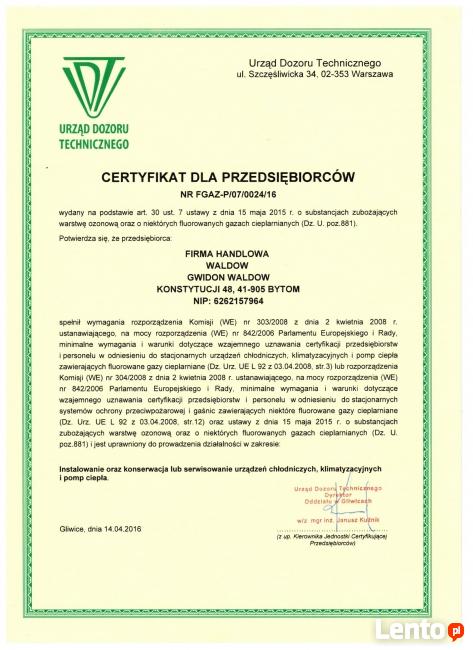 Klimatyzacja i Chłodnictwo - Serwis / montaż Bytom / Śląsk