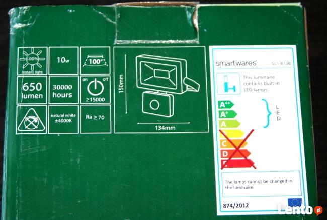 Naświetlacz reflektor LED z czujnikiem ruchu PIR nowy 10W
